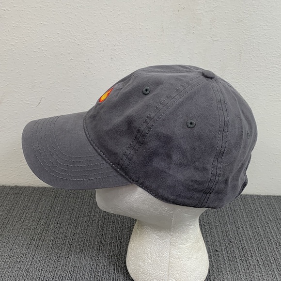 Fire Emoji Baseball Hat Unisex One Size Gray Strapback Cap North & Acrux - Picture 6 of 12